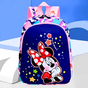Disney Minnie Mouse Girl's Backpack Spacious Ergonomic Kids School Bag Book Bag - Picture 1 of 21
