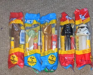Lote De Colección De 5 Personajes De Star Wars Dispensadores Pez En Bolsa Darth Vader Yoda Che - Imagen 1 de 1