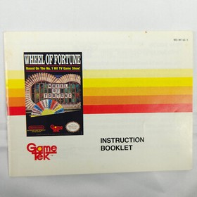 WHEEL OF FORTUNE Nintendo NES Instruction Booklet Manual *ONLY*