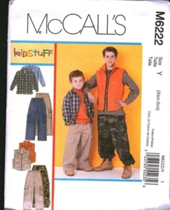 6222 Vintage McCalls SEWING Pattern Boys Shirt Pants Vest Play School Casual - Picture 1 of 2