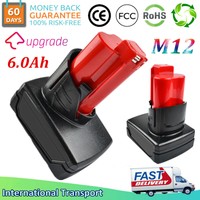 6.0Ah Li-Ion Battery For Milwaukee M12 C12 BX 48-11-2402 48-11-2401 Power Tools