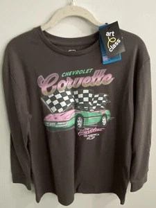Art Class GM Chevrolet Corvette Graphic T-Shirt Girls' size XL (14) Long Sleeve - Picture 1 of 3