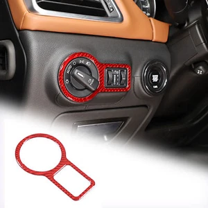 Red Carbon Fiber Headlight Switch Panel Trim Cover For Maserati Ghibli 14-18 - Imagen 1 de 14