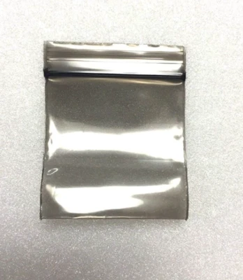 BLACK MINI ZIP TOP BAGGIES 100ct PREMIUM QUALITY DIME BAGS 1.5" x 1.5" - Image 1 of 2