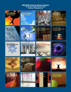 ⭐️2022-25 PDS/INFO Cuartos de galón de mujer americana/ 🌺Insertos de color con kit de volteretas hágalo usted mismo✄🏞️ - Imagen 1 de 10