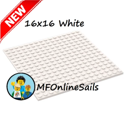 *NUEVO* Placas LEGO GENUINAS -16x16 tachuelas o 5 pulgadas planas verdes grises blancas negras Foto 1 de 4