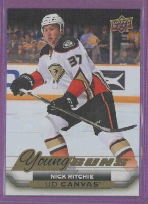 2015 15-16 UPPER-DECK UD CANVAS YOUNG GUNS DUCKS NICK RITCHIE #C234 ROOKIE - Image 1 of 2
