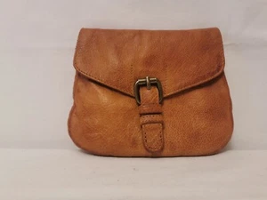 PIECES Mini Handtasche Partybag Clutch Braun Leder - Bild 1 von 3