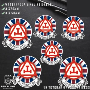 6 x Masonic Holy Royal Arch Vinyl Stickers - 3x 75mm, 3x 50mm - Picture 1 of 6