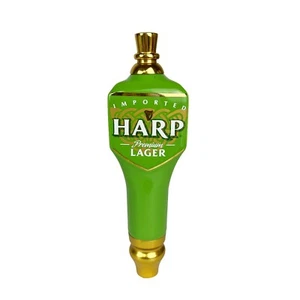 Harp Premium Lager Irish Imported Short Mini 7.5" Beer Tap Handle Ceramic - Picture 1 of 8