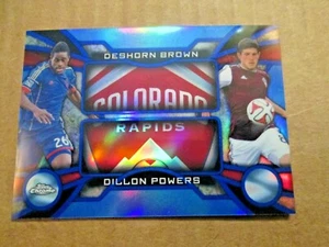 2014 Topps Chrome MLS 1-2 inserti Dillon Powers/Deshorn Brown Colorado Rapid - Foto 1 di 2