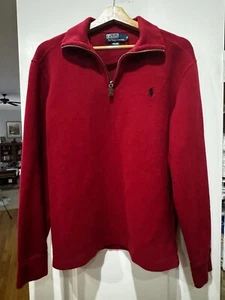 Polo Ralph Lauren 1/4 Zip Pull Over Pullover Langarm Rot M - Bild 1 von 3
