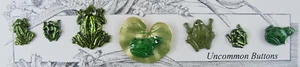 HAND PAINTED SEW DOWNS FOR EMBELLISHMENT - FROG SET - Picture 1 of 1