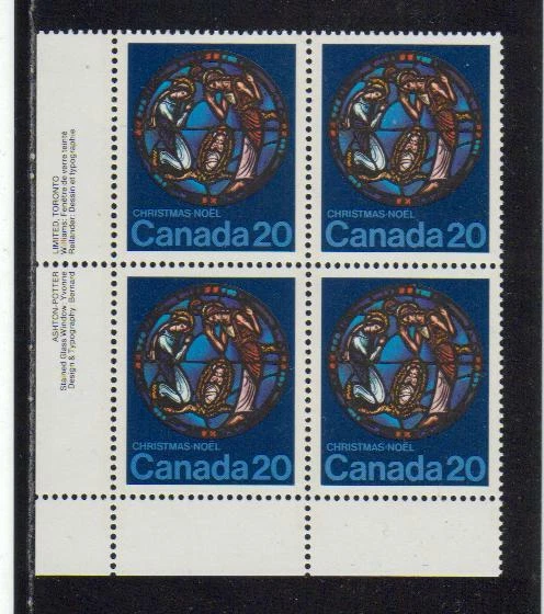 Canadá SC# 699 LL 1976 - Navidad-Natividad - Bloque de placas M-NH Lote # 2695 Foto 1 de 1