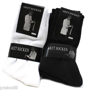 5 Paar Arztsocken SOCKEN weiss oder schwarz 39-42 43-46 NEU OVP 90% Baumwolle - Picture 1 of 3