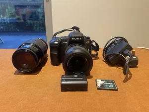 Sony Alpha 200 DSLR Camera Bundle 18-70 Lens And 75-300 Lens - Picture 1 of 7