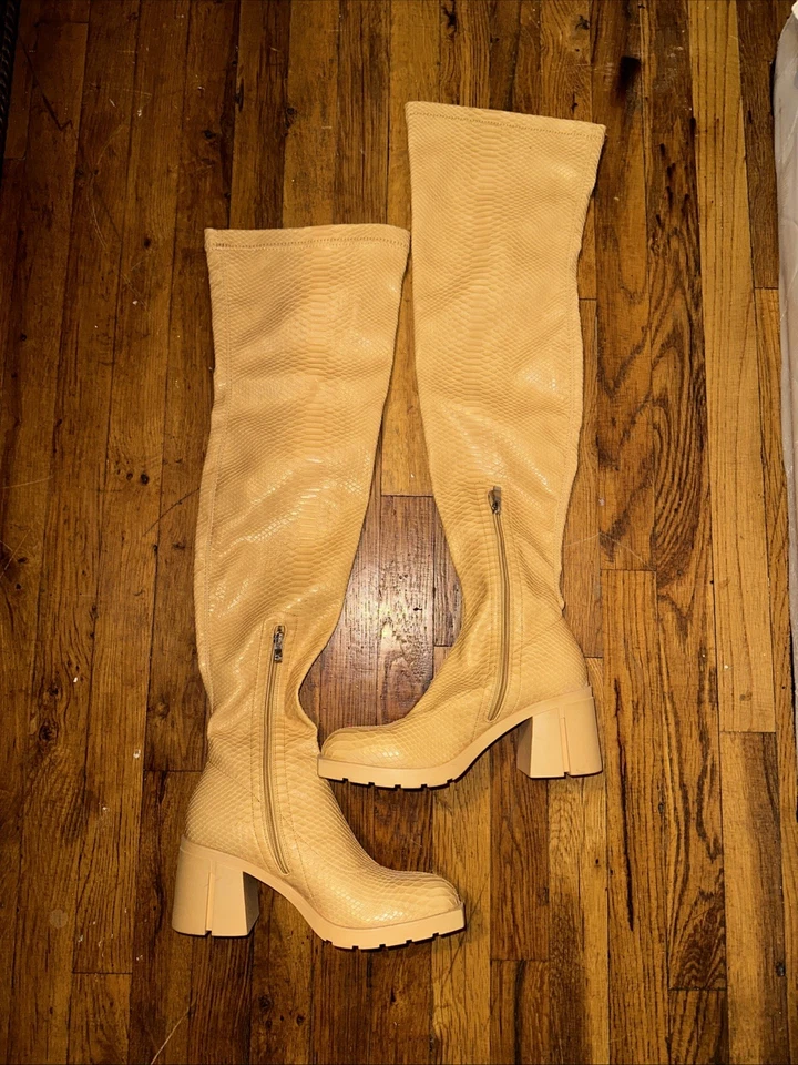 Azalea Wang  Faux Croc Women’s Thigh Boots Size 10 - Image 1 of 2