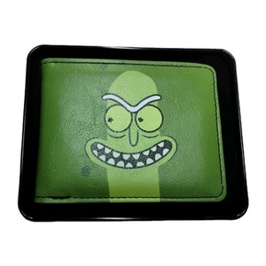 Rick and Morty Pickle Rick Bi-Fold Green Wallet Buckle Down New With Tin - Picture 1 of 4