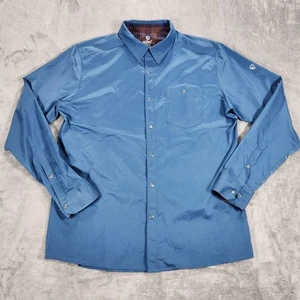 Kuhl Shirt Mens Large Blue Response Lite Performance Button Front 7479 - Picture 1 of 13