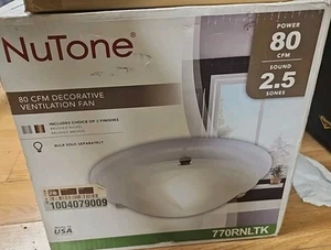 Nutone Gebürstetes Nickel 80 CFM Decke Bad Abluft Ventilator 770RNLTK NEU - Bild 1 von 3