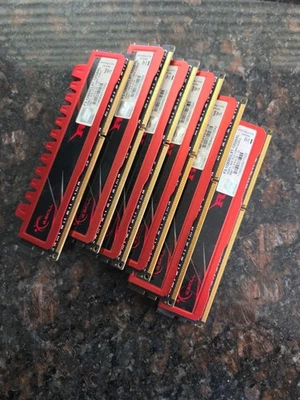 Lot Of 6 G. SKILL 4GB (6 x 4GB) PC3-12800 (DDR3-1600) Memory F3-1200CL9T-12GBRL - Image 1 of 4