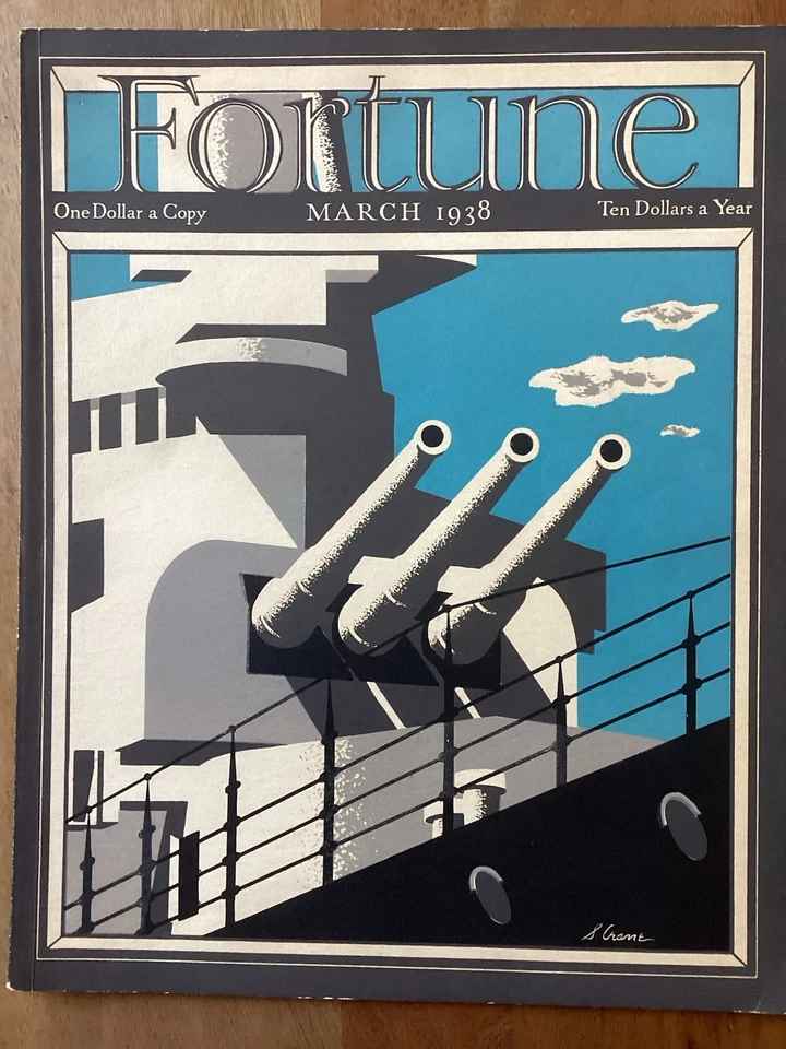 Fortune Magazine, March 1938 Cover Only, By S. Crane - Image 1 of 1