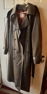 London Fog Vintage Herren 42 Regular Zweireiher Trenchcoat mit Gürtel mit Innenfutter - Bild 1 von 7