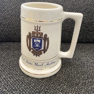 Vintage UNITED STATES NAVAL ACADEMY, Ceramic BEER STEIN MUG 6” 1960's - Picture 1 of 7