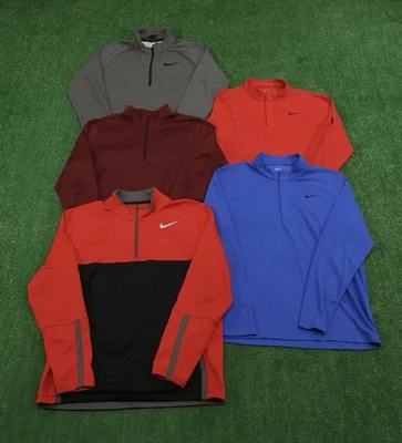 Lot Of 5 Nike Dri-FIT Pullover Mens Large 1/4 Zip Long Sleeve Golf R126 - Image 1 of 3