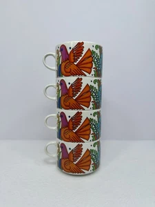 Villeroy & Boch ~ Acapulco Stackable Coffee/ Tea Cups, Luxembourg ~ Lot of 4 - Picture 1 of 9