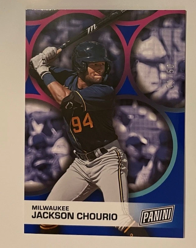2023 Panini Father's Day Jackson Chourio RC #BB4 Blue /50 (RC) Brewers - Image 1 of 3