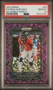 2022 Panini Prizm - Patrick Surtain II #92 No Huddle Purple Prizm /35 PSA 10 - Picture 1 of 2