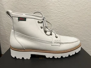 G.H. BASS Originals Men's Suede Ranger Moc Ankle Chukka Boots Shoes White - Picture 1 of 5