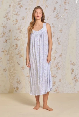 Eileen West 无袖野花 100% 棉针织芭蕾睡衣 XL — 第 1/4 张图片