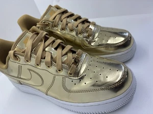 Nike Air Force 1 Low Metallic Gold Turnschuhe CQ6566-700 UK Größe 6!! - Bild 1 von 13