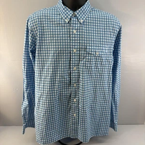Camisa Ralph Lauren Para Hombre Grande Azul Blanco Guinga Ajuste Personalizado Algodón con Botones - Imagen 1 de 11