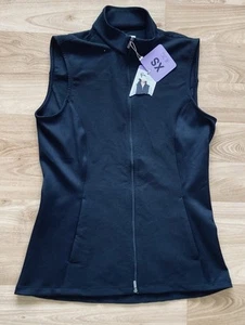 Women's Black GREG NORMAN Stretchy Golf Vest Double Zip XS - Picture 1 of 6