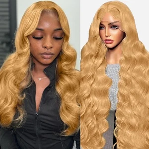 Blonde Wig Human Hair 200% Density Blonde 13x6 Body Wave HD Lace Front Wigs H... - Picture 1 of 6
