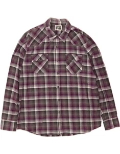 CONVERSE Mens Flannel Shirt XL Purple Check Cotton CI09 - Picture 1 of 3
