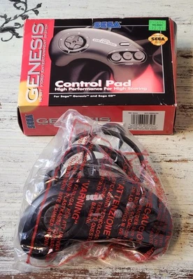 Sega — Genesis Control Pad | Model MK-1650 | Boxed Original 3-Button Pad - Image 1 of 4