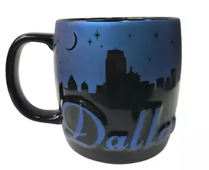 Dallas City Skyline Coffee Tea Mug Blue Night Americaware 2014 - Picture 1 of 5