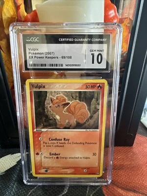 2007 Pokémon Vulpix EX Power Keepers 69/108 CGC Gem Mint 10 - Image 1 of 2