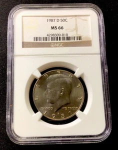 1987 D Kennedy Half Dollar! NGC MS 66! ENN Coins - Picture 1 of 2