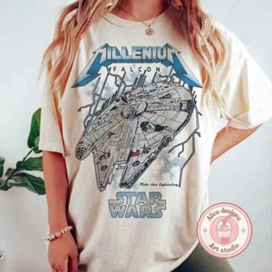 Retro Disney Star Wars Shirt, Disney Millennium Falcon T-Shirt Full Sizes S-5XL - Picture 1 of 3