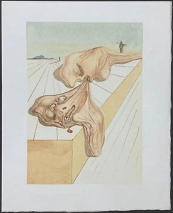 Salvador Dali "Gianni Schicchi’s Bite" Original Divine on Japon nacré - Picture 1 of 7