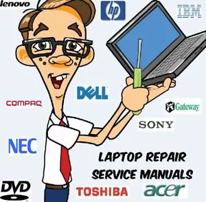 Laptop Repair & Service Manuals Major Manufacturers * PDFs * 2 DVDs over 1100 - Picture 1 of 3