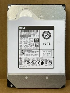 Dell 10TB SAS 12Gb/s 7.2K RPM 3.5 AF 512e Enterprise Server HDD Hard Drive EMC - Afbeelding 1 van 5