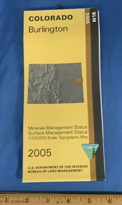 USGS BLM EDITION TOPOGRAPHIC MAP COLORADO - BURLINGTON - Picture 1 of 4