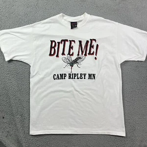 Camiseta vintage Camp Ripley MN Minnesota “Bite Me!” Campamento militar del ejército talla XL - Imagen 1 de 6
