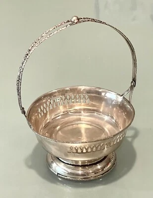 Plato de caramelo antiguo continental vintage decoración plata esterlina plato cuenco cesta Foto 1 de 4